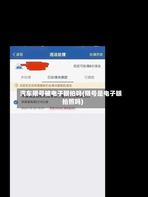 汽车限号被电子眼拍吗(限号是电子眼拍照吗)-第1张图片