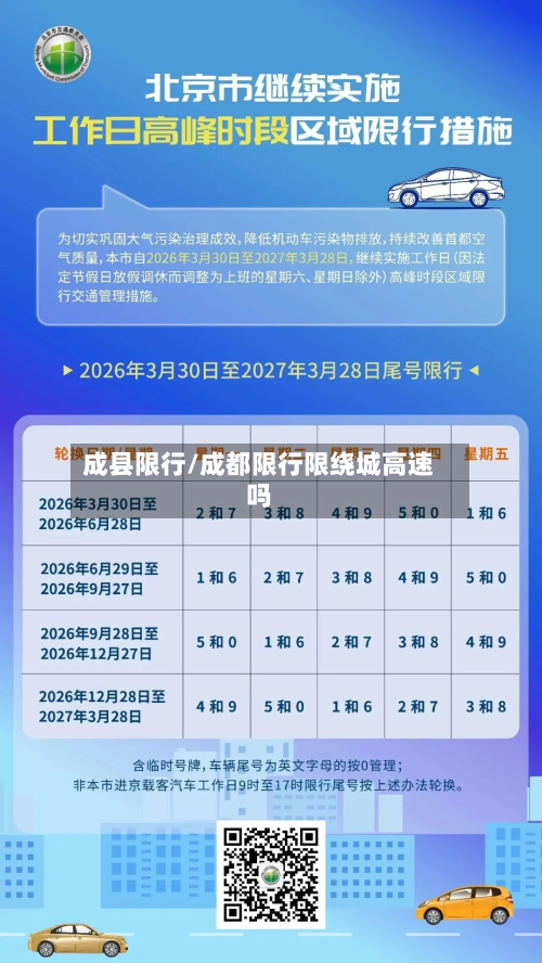 成县限行/成都限行限绕城高速吗-第1张图片