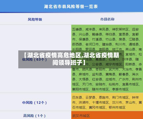 【湖北省疫情高危地区,湖北省疫情期间领导班子】-第1张图片