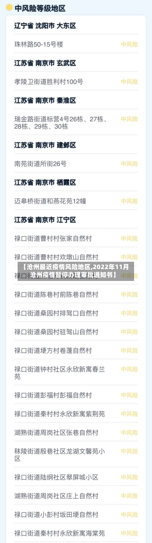 【沧州最近疫情风险地区,2022年11月沧州疫情暂停办理审批通知书】-第2张图片