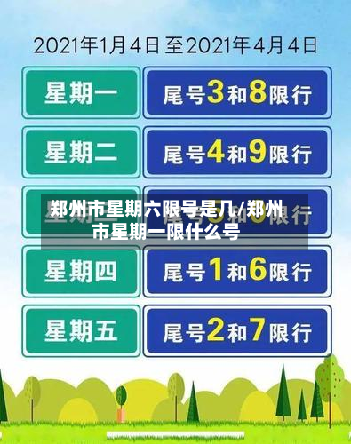 郑州市星期六限号是几/郑州市星期一限什么号-第1张图片
