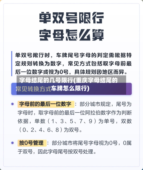 字母结尾的几号限行(重庆字母结尾的车牌怎么限行)-第1张图片