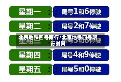 北京地铁四号限行/北京地铁四号限行时间-第3张图片