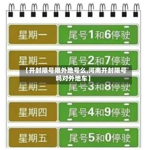 【开封限号限外地号么,河南开封限号吗对外地车】-第3张图片