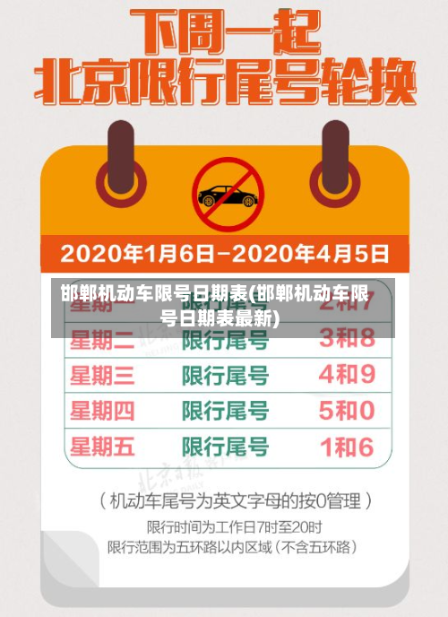 邯郸机动车限号日期表(邯郸机动车限号日期表最新)