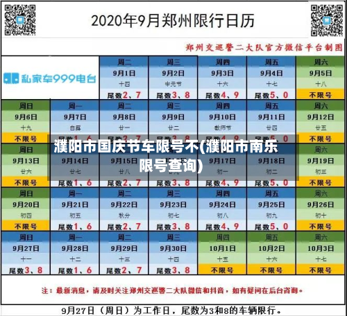 濮阳市国庆节车限号不(濮阳市南乐限号查询)