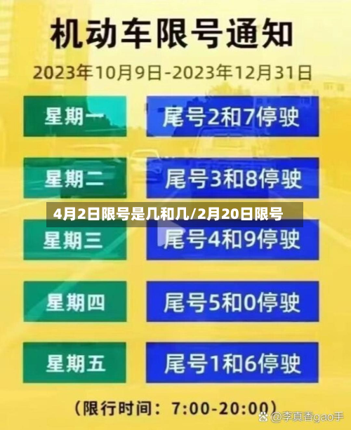 4月2日限号是几和几/2月20日限号-第1张图片