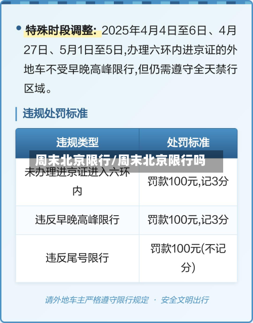 周末北京限行/周末北京限行吗