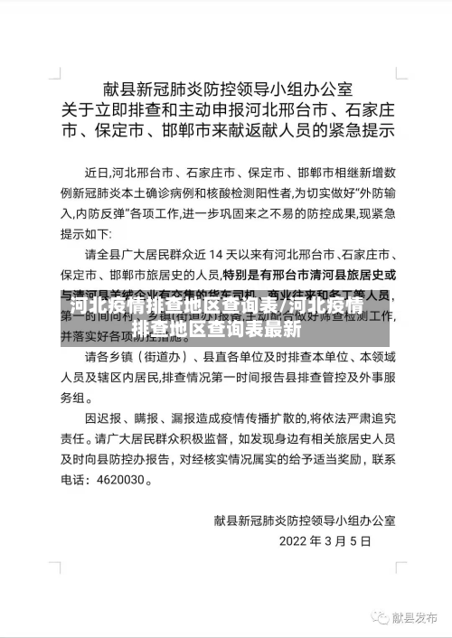河北疫情排查地区查询表/河北疫情排查地区查询表最新-第2张图片