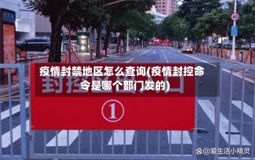疫情封禁地区怎么查询(疫情封控命令是哪个部门发的)