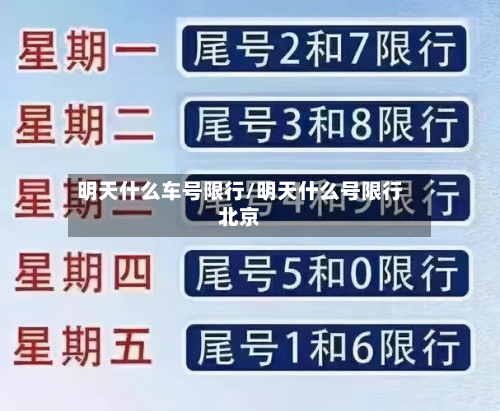 明天什么车号限行/明天什么号限行北京