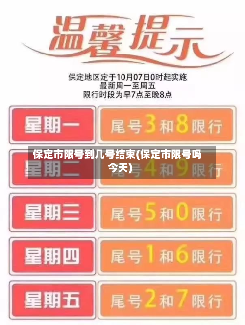保定市限号到几号结束(保定市限号吗今天)-第1张图片