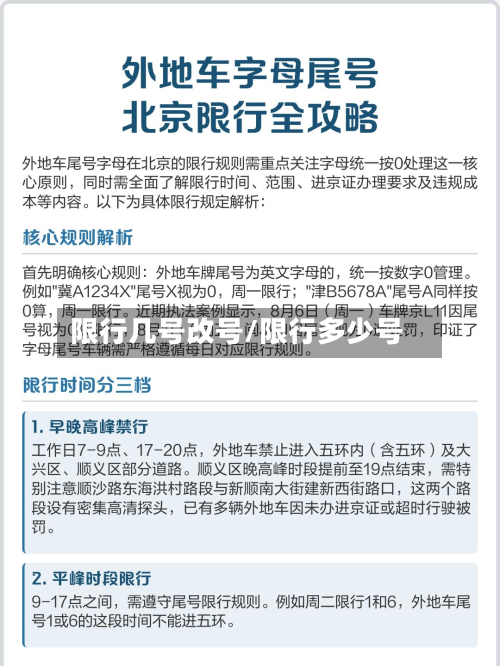限行几号改号/限行多少号-第1张图片
