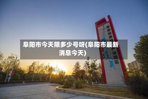 阜阳市今天限多少号呀(阜阳市最新消息今天)-第2张图片
