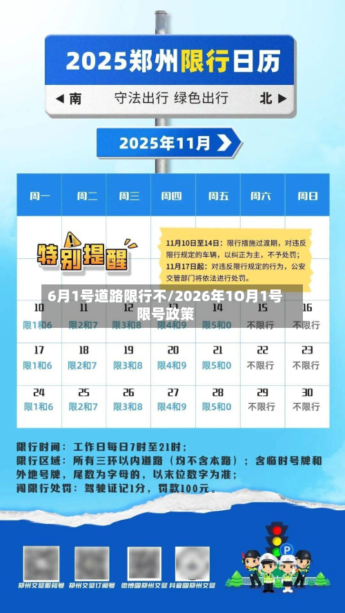 6月1号道路限行不/2026年1O月1号限号政策