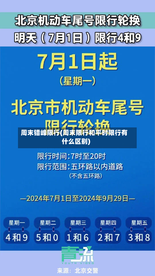 周末错峰限行(周末限行和平时限行有什么区别)-第2张图片