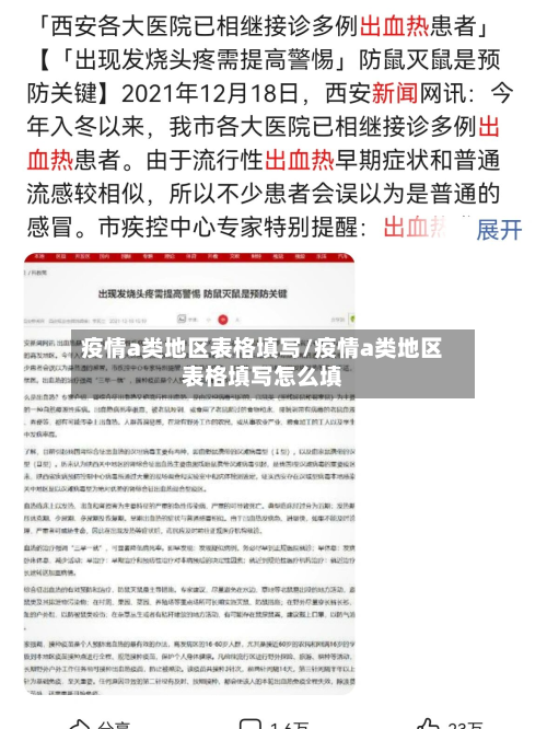 疫情a类地区表格填写/疫情a类地区表格填写怎么填-第3张图片