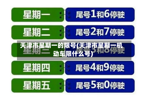 天津市星期一的限号(天津市星期一机动车限什么号)-第1张图片