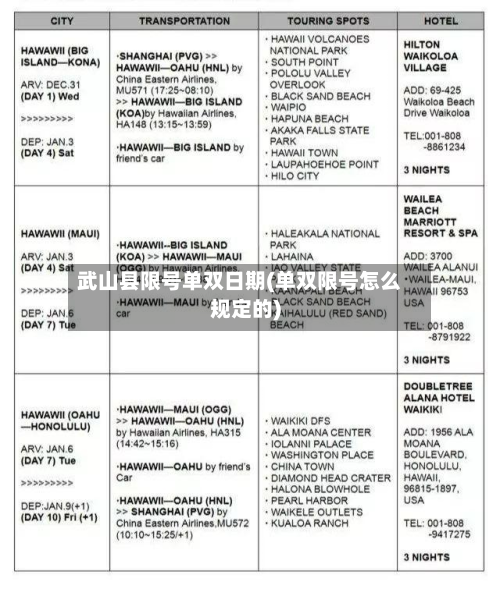 武山县限号单双日期(单双限号怎么规定的)