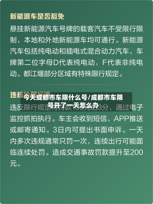 今天成都市车限什么号/成都市车限号开了一天怎么办-第2张图片