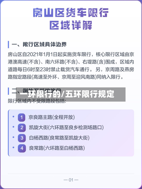 一环限行的/五环限行规定-第1张图片