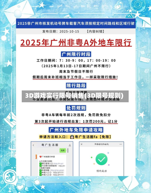 3D游戏实行限号销售(3D限号规则)-第1张图片