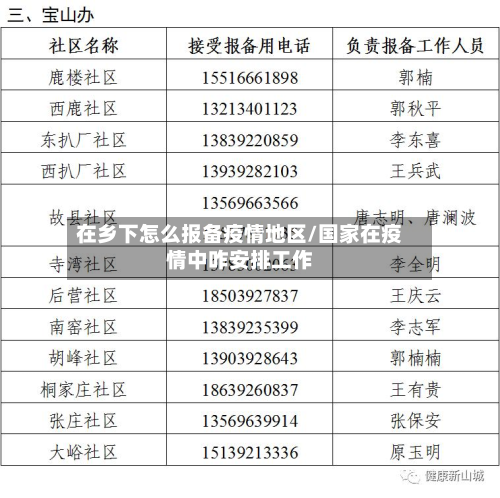 在乡下怎么报备疫情地区/国家在疫情中咋安排工作-第2张图片