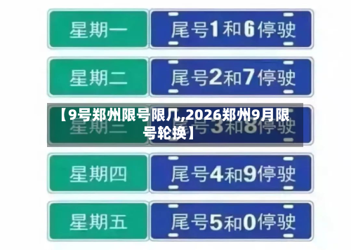 【9号郑州限号限几,2026郑州9月限号轮换】