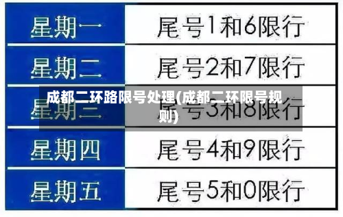 成都二环路限号处理(成都二环限号规则)