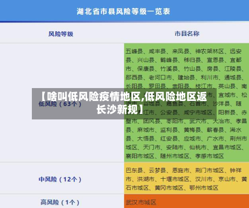 【啥叫低风险疫情地区,低风险地区返长沙新规】