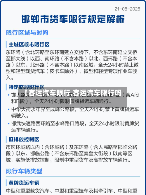 【客运汽车限行,客运汽车限行吗】-第1张图片