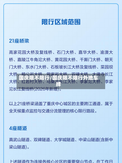 国庆限不限行/国庆限不限行外地车牌-第1张图片