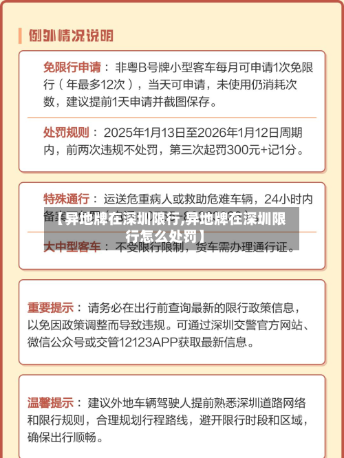 【异地牌在深圳限行,异地牌在深圳限行怎么处罚】-第1张图片