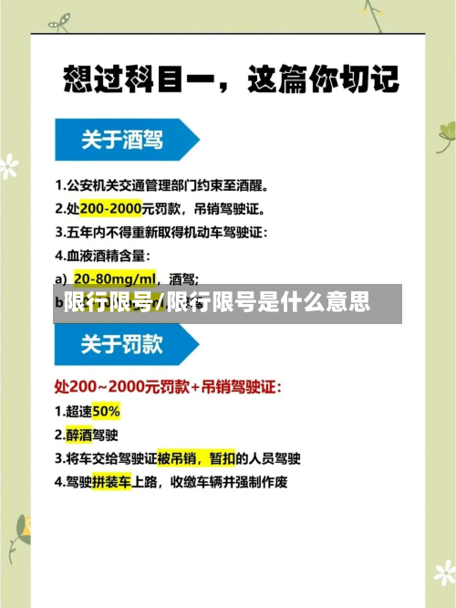 限行限号/限行限号是什么意思-第1张图片
