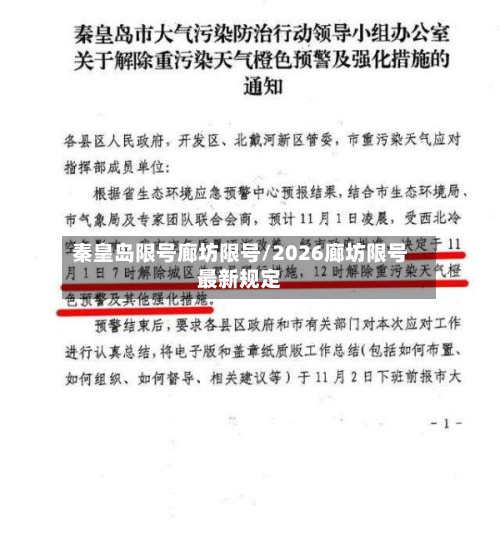 秦皇岛限号廊坊限号/2026廊坊限号最新规定-第1张图片