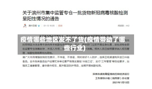 疫情哪些地区发不了货(疫情带动了哪些行业)-第1张图片