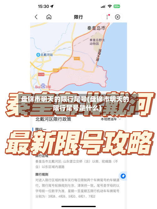 盘锦市明天的限行尾号(盘锦市明天的限行尾号是什么)-第2张图片