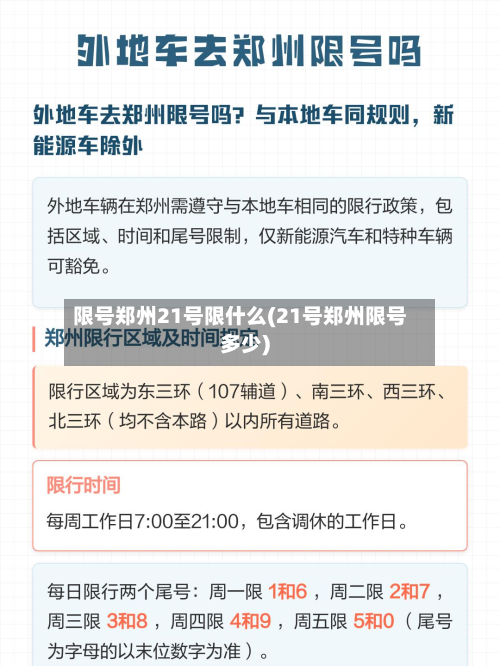 限号郑州21号限什么(21号郑州限号多少)