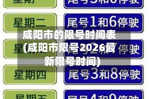 咸阳市的限号时间表(咸阳市限号2026最新限号时间)-第1张图片
