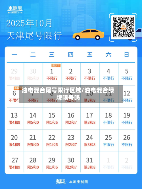 油电混合尾号限行区域/油电混合绿牌限号吗-第1张图片