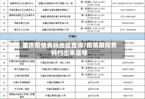 重庆疫情黄码地区查询/疫情期间黄码扫出来是啥-第2张图片