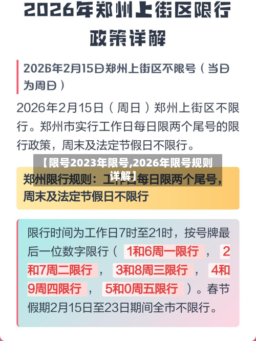【限号2023年限号,2026年限号规则详解】-第1张图片