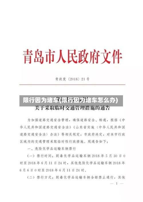 限行因为堵车(限行因为堵车怎么办)-第2张图片