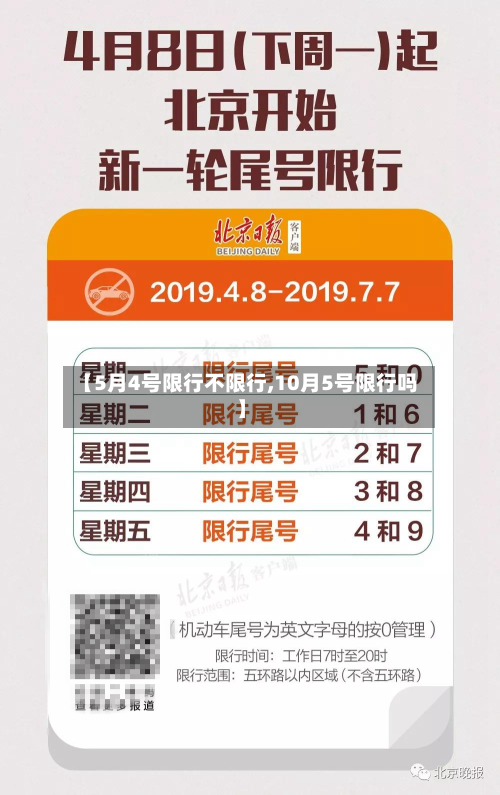 【5月4号限行不限行,10月5号限行吗】