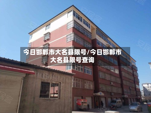今日邯郸市大名县限号/今日邯郸市大名县限号查询-第1张图片