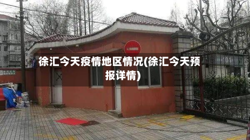徐汇今天疫情地区情况(徐汇今天预报详情)-第1张图片
