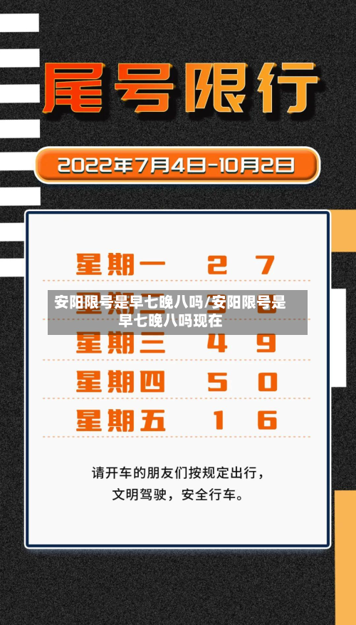 安阳限号是早七晚八吗/安阳限号是早七晚八吗现在-第2张图片