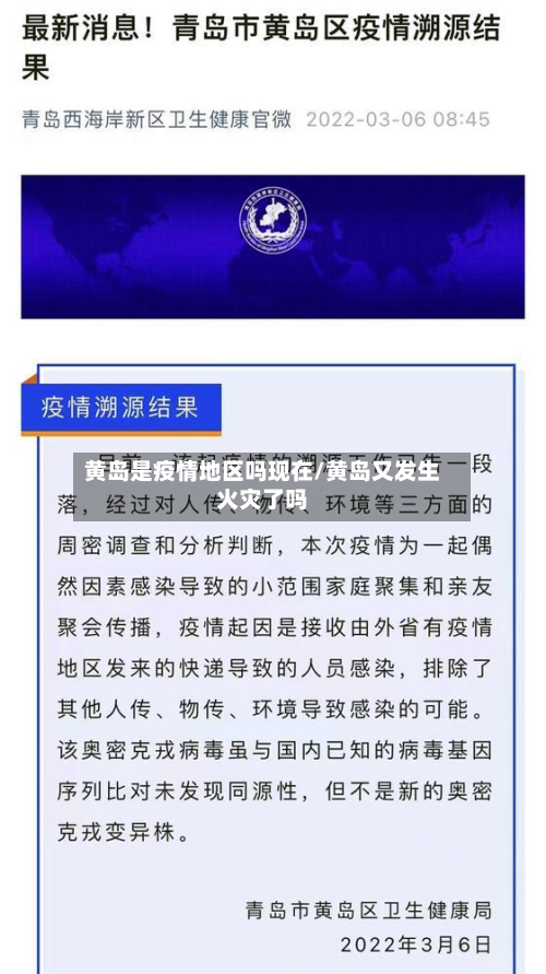 黄岛是疫情地区吗现在/黄岛又发生火灾了吗-第2张图片
