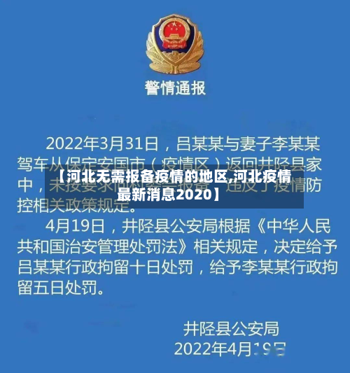 【河北无需报备疫情的地区,河北疫情最新消息2020】
