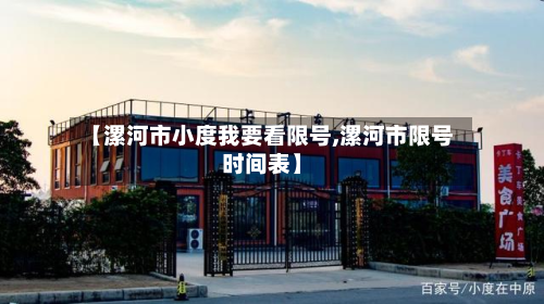 【漯河市小度我要看限号,漯河市限号时间表】-第3张图片